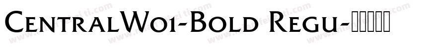 CentralW01-Bold Regu字体转换